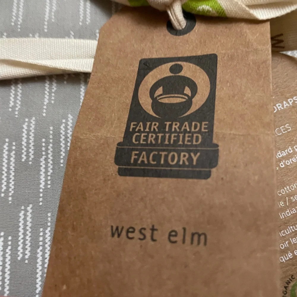 NWT West Elm Organic IKAT Stripe Cotton Queen Sheet Set Last set!
